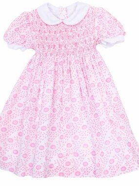 🌸 Julia Amory x Smockingbird Pink Dahlia Dress Girls Size 2 NWT